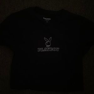 PACSUN PLAYBOY CROPPED TEE🖤